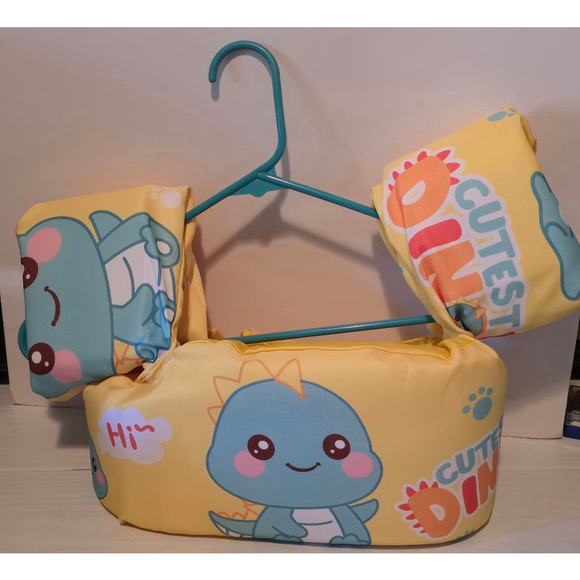 Kids Swim Vest M‎ Yellow Teal Dinosaur - Picture 4 of 6